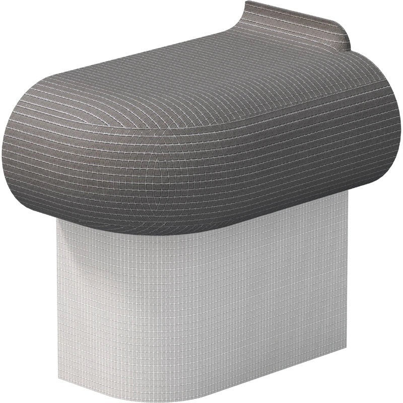 Wedi - Banc de douche Sanoasa Bellina extrémité gauche R=200 11-3/16" x 19-1/8" x 9-1/2"