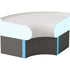 Wedi - Base de banc de douche en angle Sanaosa Bellina linea 90° rond 15-1/4" x 29" x 9-7/8"