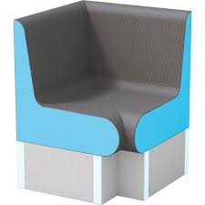 Wedi - Base de banc de douche en angle Sanoasa Comoda 90° 19-11/16" x 25-5/8" x 9-7/8"