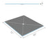 Wedi - Fundo - Base de douche sans seuil à sortie centrée - 60" x 72" ||US9200009