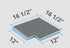 Wedi - Fundo - Extension de coin pour base de douche - 16-1/2" x 16-1/2" x 1-13/16" ||US3000053