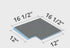Wedi - Fundo - Extension de coin pour base de douche sans seuil - 16-1/2" x 16-1/2" x 1-1/16" ||US3000052