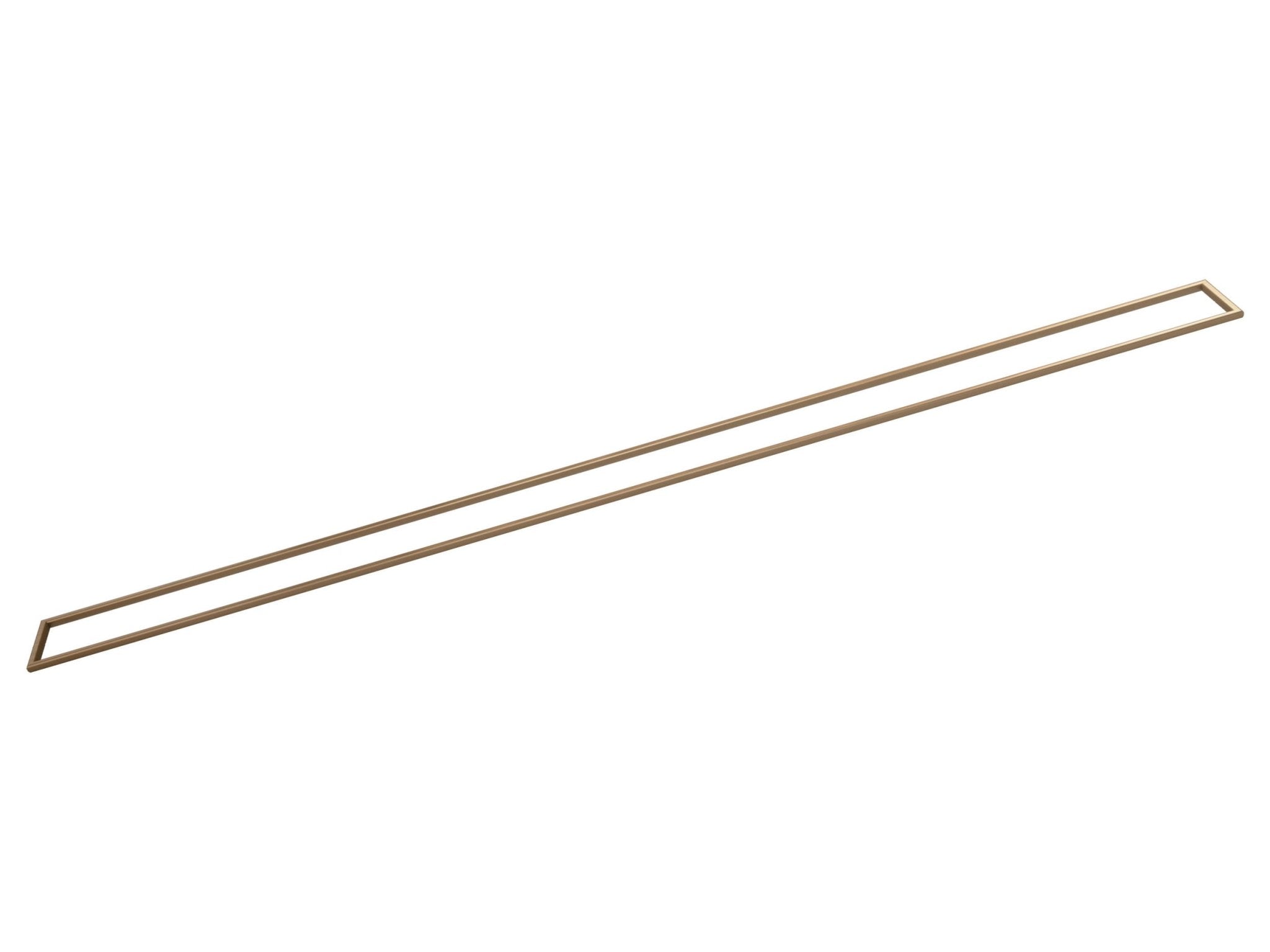 Wedi - Fundo Riolito - Cadre de grille de drain linéaire acier inoxydable laiton brossé B43 - 1/4" x 2-9/16" x 43-25/32" ||US1000093
