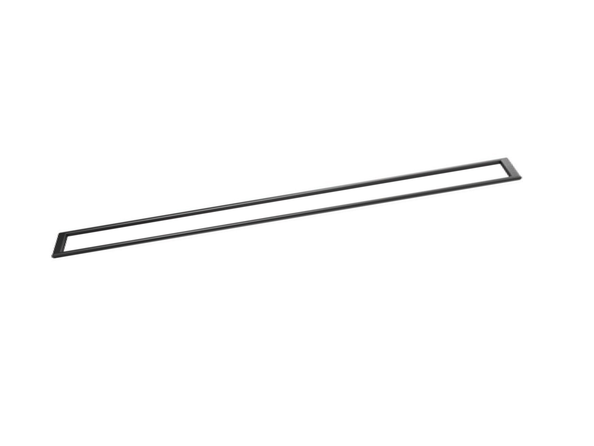 Wedi - Fundo Riolito - Cadre de grille de drain linéaire acier inoxydable noir mat MB27 - 1/4" x 2-9/16" x 28" ||US1000088