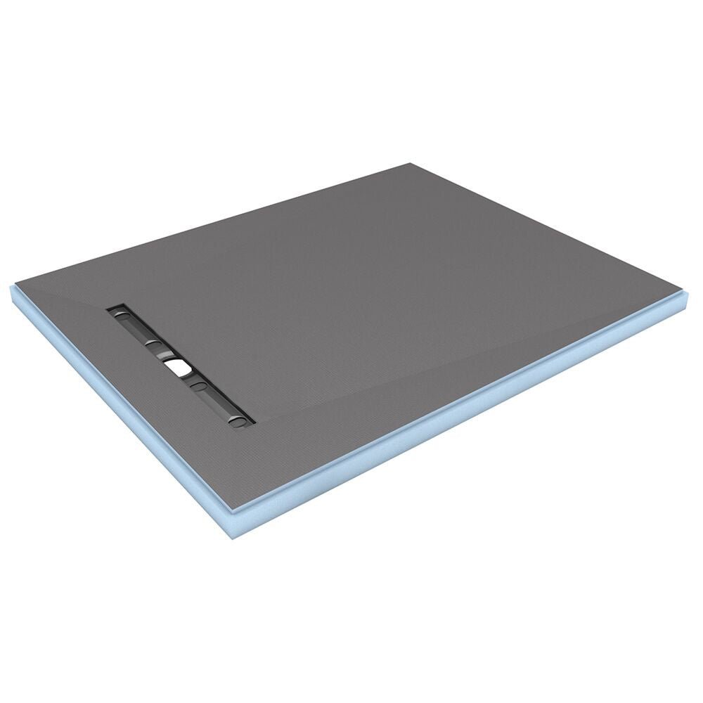 Wedi Fundo Riolito Neo - Base de douche à drain linéaire 48 × 60 po