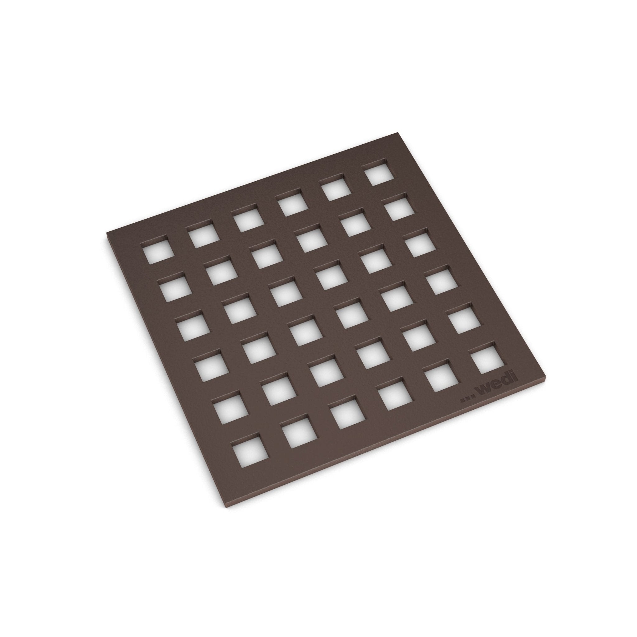Wedi - Grille de drain Fundo fini bronze antique - 4" x 4"