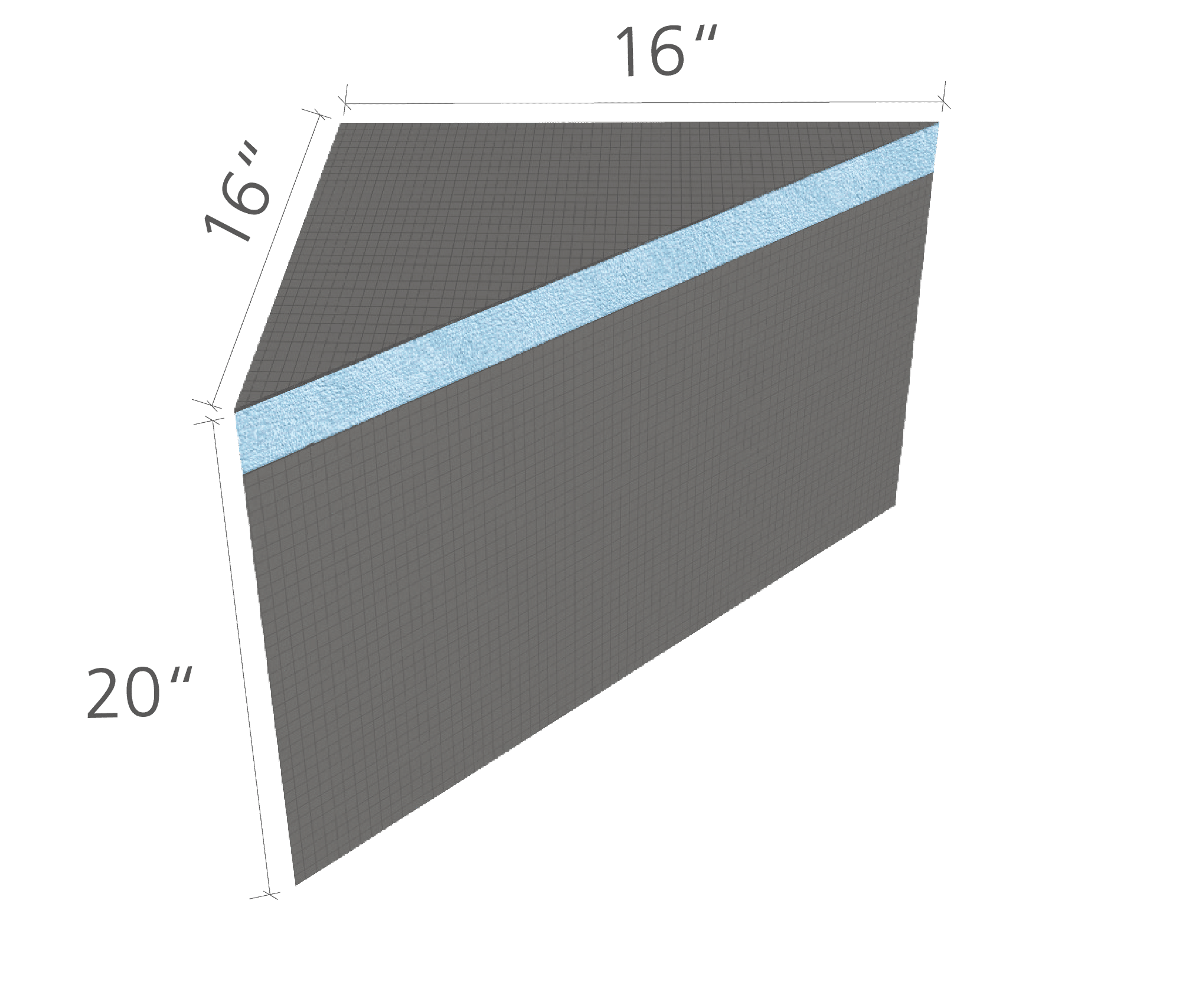 Wedi - Kit de banc d'angle de douche 16" ||WUS3000054