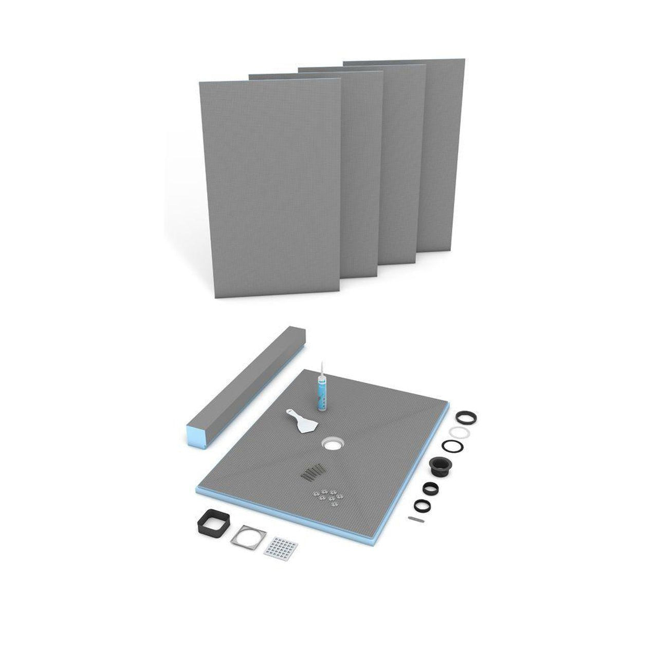 Wedi - Kit de douche Fundo Primo 36" x 48" x 1-1/2"