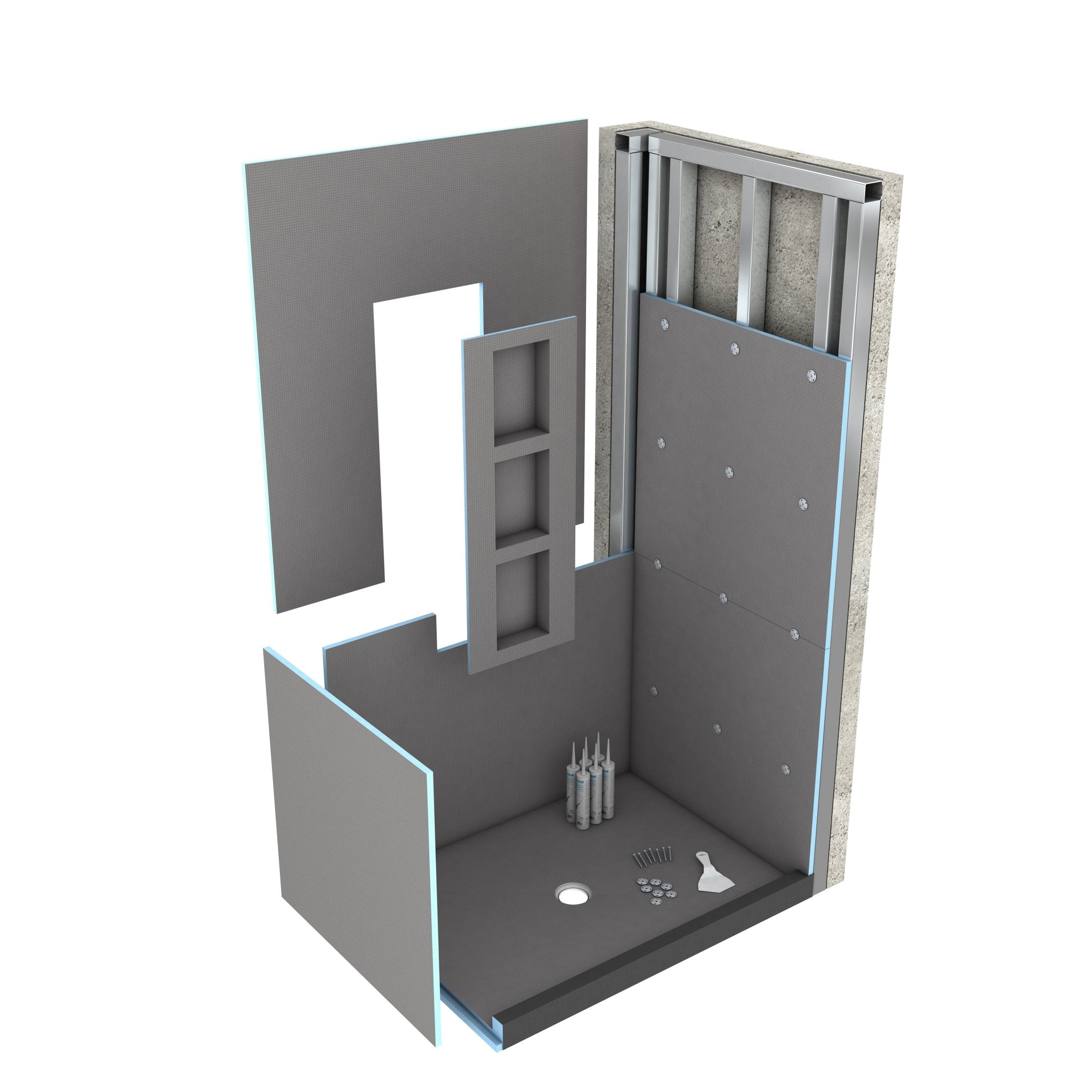 Wedi - Kit de douche – Primo 914 mm x 1219 mm