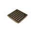 Wedi - Plaque de recouvrement du drain de douche Fundo en bronze frotté à l'huile 4" x 4" x 15/64"