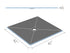 Wedi - Shower Base Fundo Ligno avec drain central 3/4" x 42" x 42"