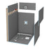 Wedi - Kit de douche Fundo Ligno - 36" x 60" - Drain centré