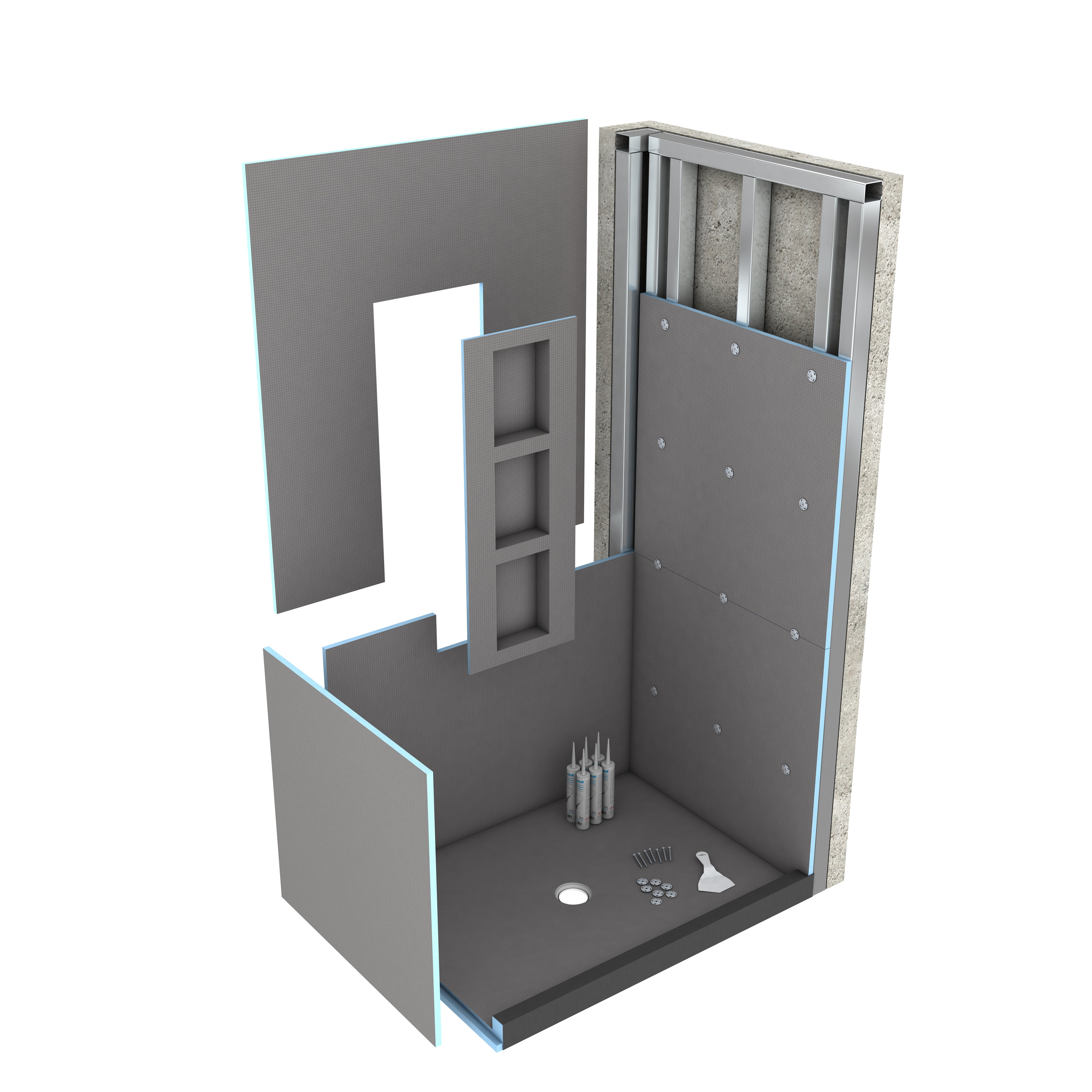 Wedi - Kit de douche – Primo 914 mm x 1219 mm