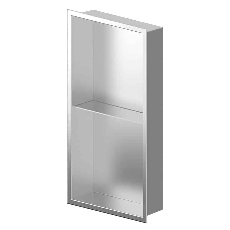 Zvelt - Acia - Niche murale acier inoxydable - 24″ x 12″ ||ALC-ACIA-24X12T-BSS - Ceramed