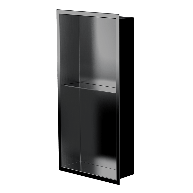 Zvelt - Acia - Niche murale PVD noir - 24″ x 12″ ||ALC-ACIA-24X12T-PVD-B - Ceramed