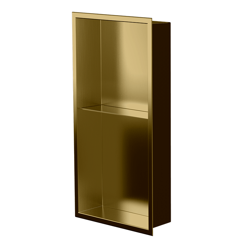 Zvelt - Acia - Niche murale PVD or - 24″ x 12″ ||ALC-ACIA-24X12T-PVD-G - Ceramed