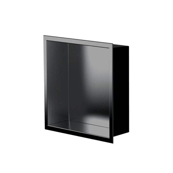 Zvelt - Ally - Niche murale PVD noir - 12″ x 12″ ||ALC-ALLY-12X12-PVD-B - Ceramed