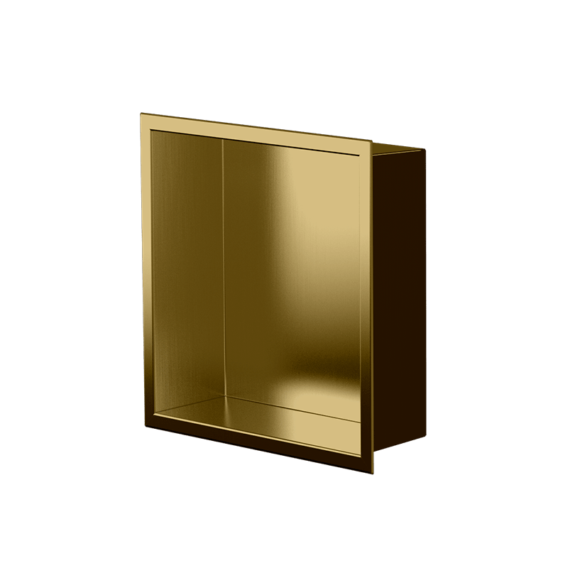 Zvelt - Ally - Niche murale PVD or - 12″ x 12″ ||ALC-ALLY-12X12-PVD-G - Ceramed