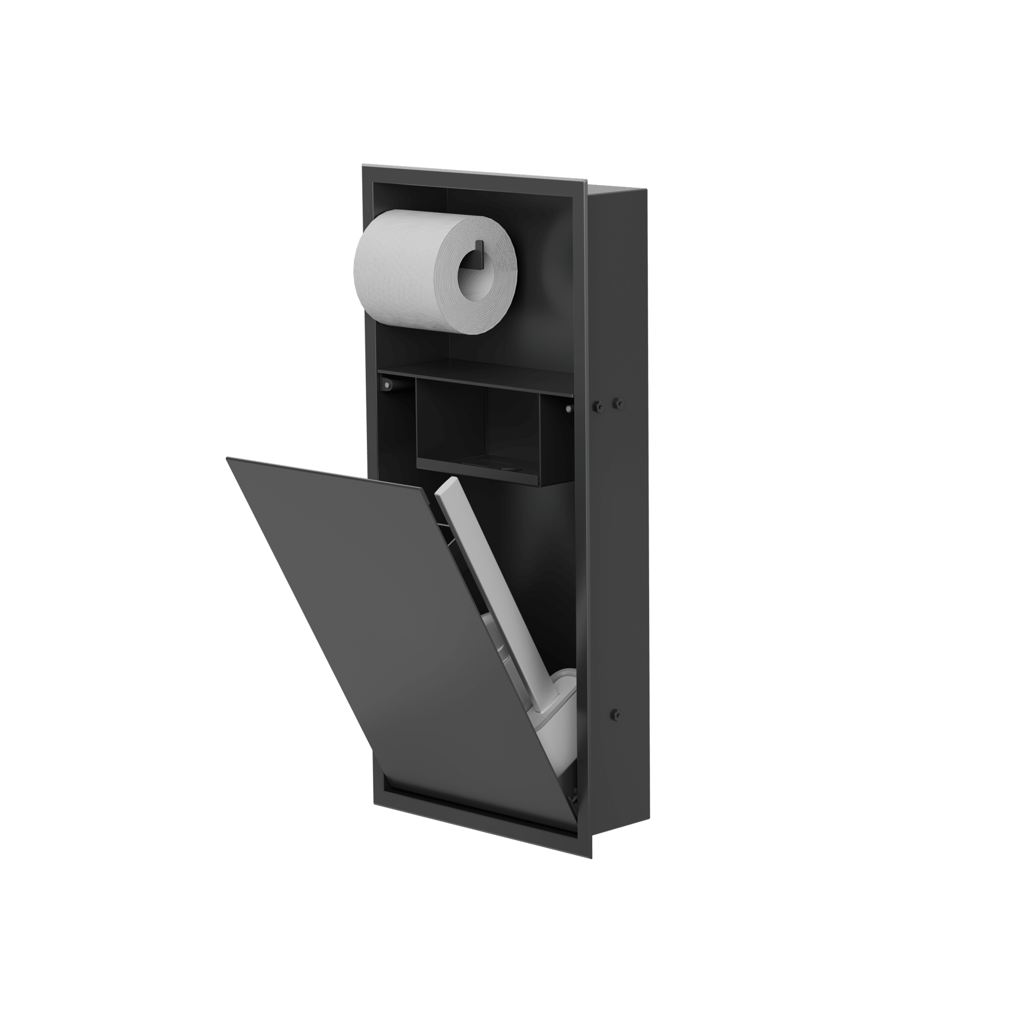 WC Niche Zvelt noir mat ouverte complète