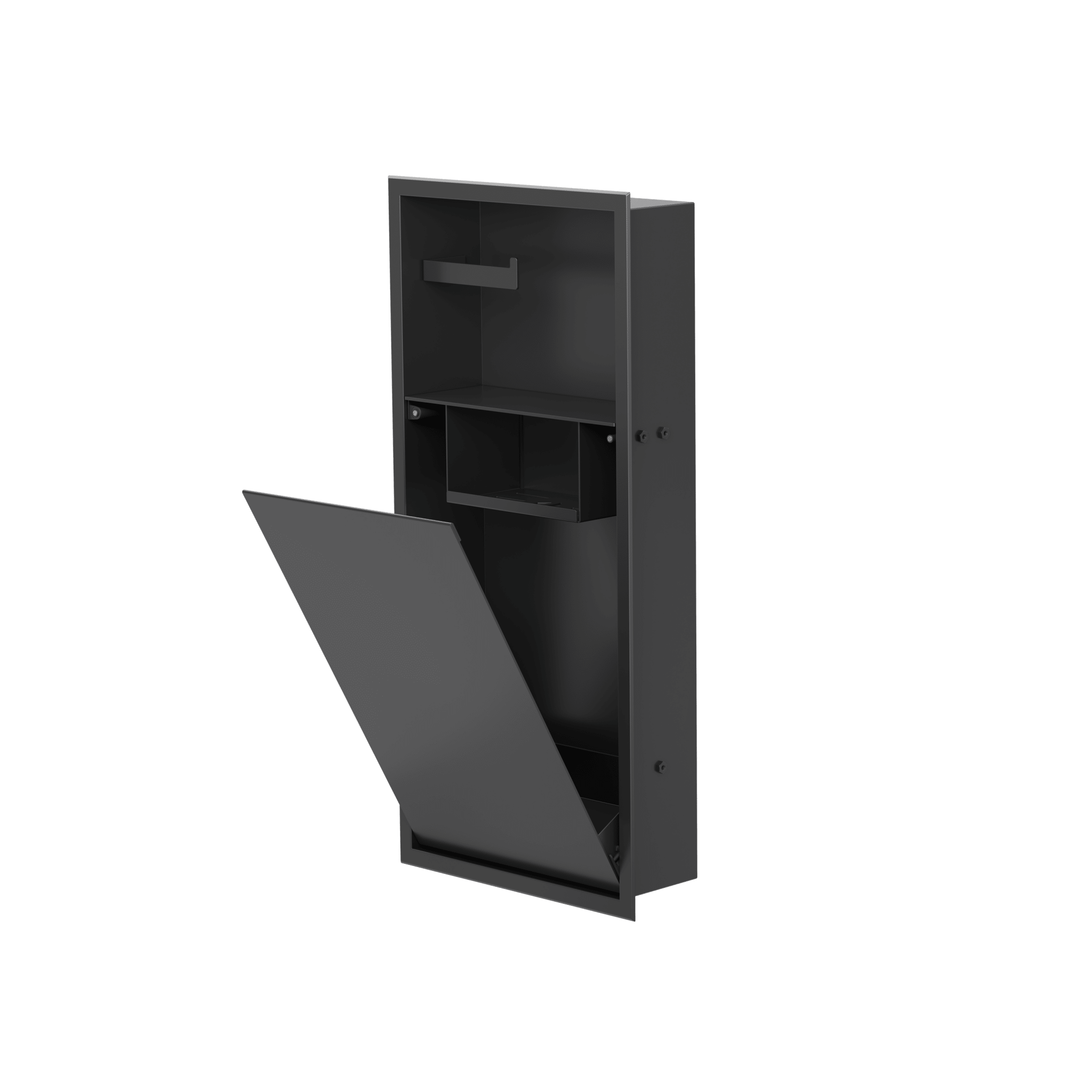 WC Niche Zvelt noir mat ouverte