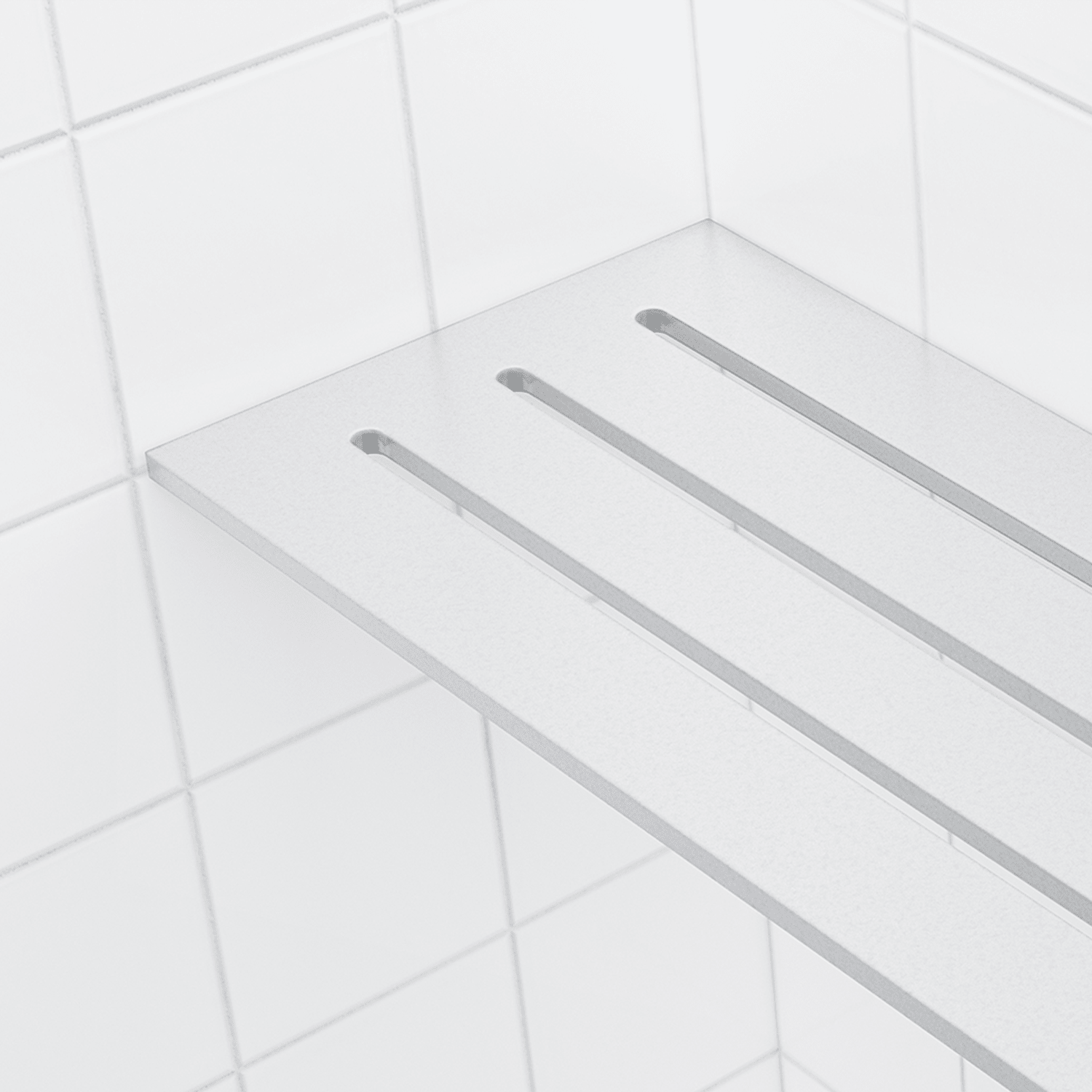 Zvelt - Tablette de coin blanc mat - 4″ x 8″ ||TC-A8-W15 - Ceramed