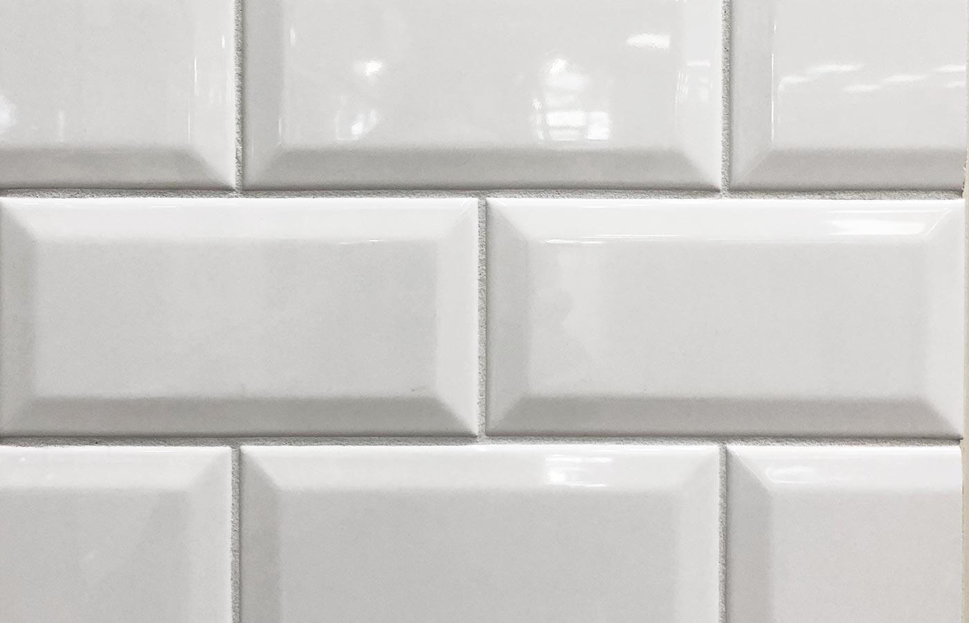 Ceramed - Tuiles Métros White Glossy - 3X6 (biseauté et lustré) - Ceramed