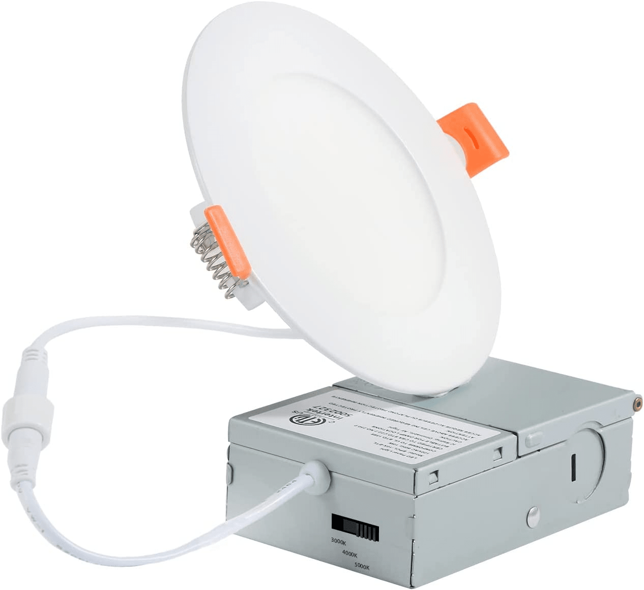Spot encastrables mince, 10,2 cm 9 W 700 lumen DEL,. Intensité variable 3000k, 4000k, 5000k, homologué ETL/Energy Star - Ceramed